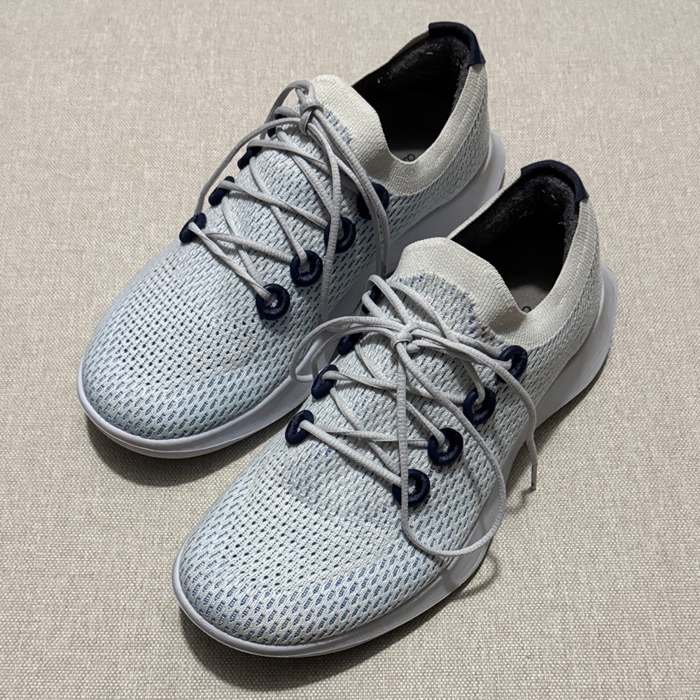 Wmns Allbird Tree Dasher-Sz 9-Blue/White-Knit Mesh Uppers-EUC